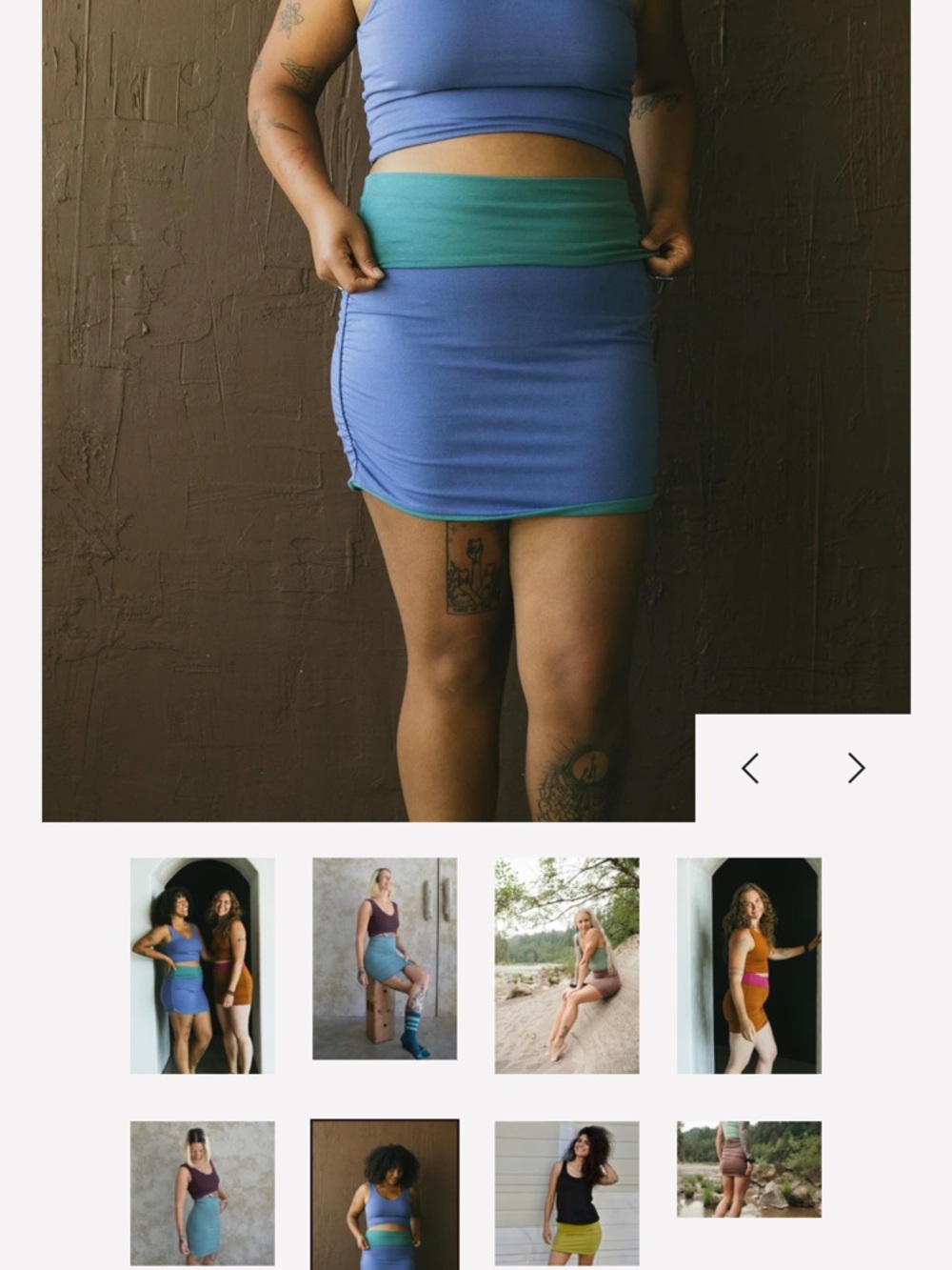 Una Pluma Ruched reversible mini skirt - Picture 2 of 7